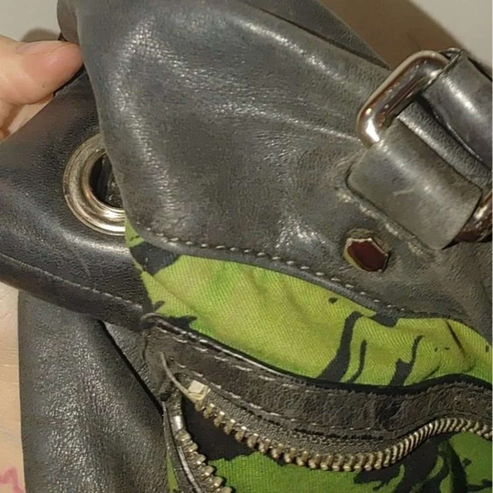 MARC BY MARC JACOBS WORKWEAR LEATHER TOTE BLACk Gray Hobo Shoulder Bag
